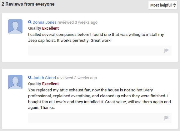 Excellent reviews for
                                      Handyman Services in Columbus
                                      Ohio